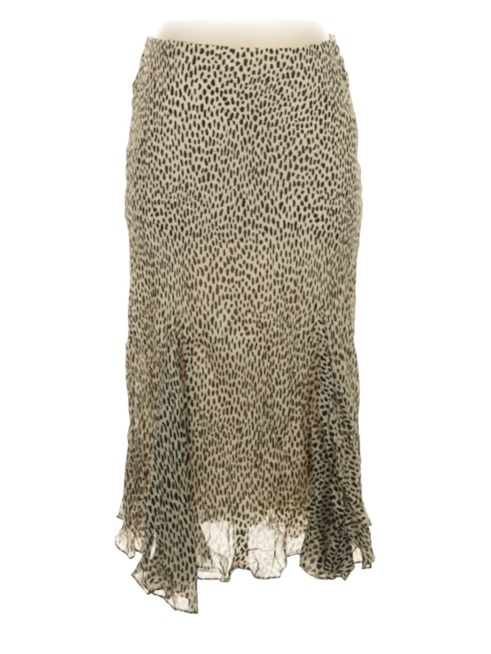 J. Crew Gwyneth Flounce-hem Slip Skirt in Spot Print Chiffon S Going Out NWT